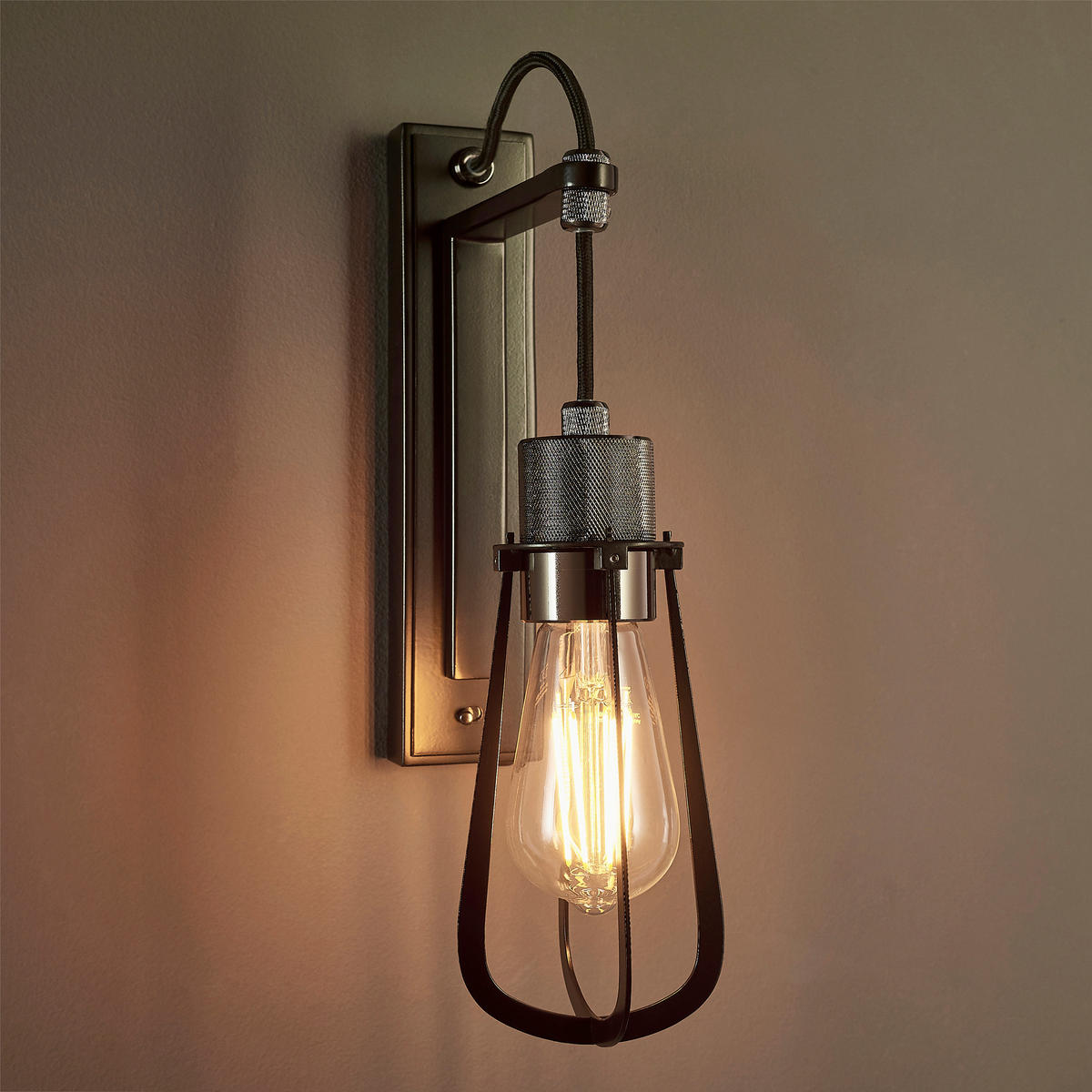 WANDLEUCHTE 10/20/38,6 cm   - Bronzefarben, KONVENTIONELL, Metall (10/20/38,6cm) - ENDON