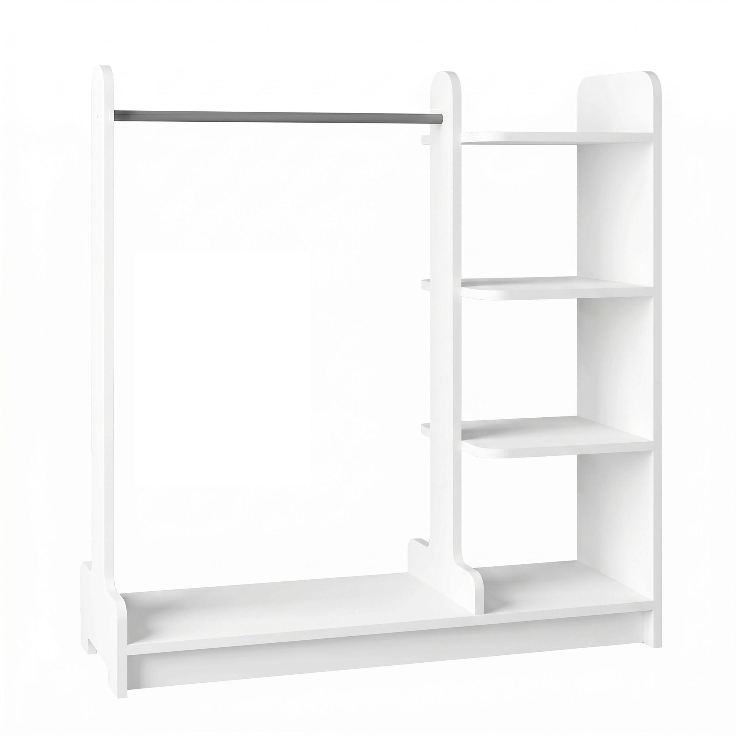 KLEIDERSTÄNDER in Weiß 106/110/35 cm   - Weiß, MODERN, Holzwerkstoff/Metall (106/110/35cm) - Livetastic