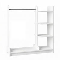 ŠATNÍ STOJAN - bílá, Moderní, kov/kompozitní dřevo (106/110/35cm) - Livetastic