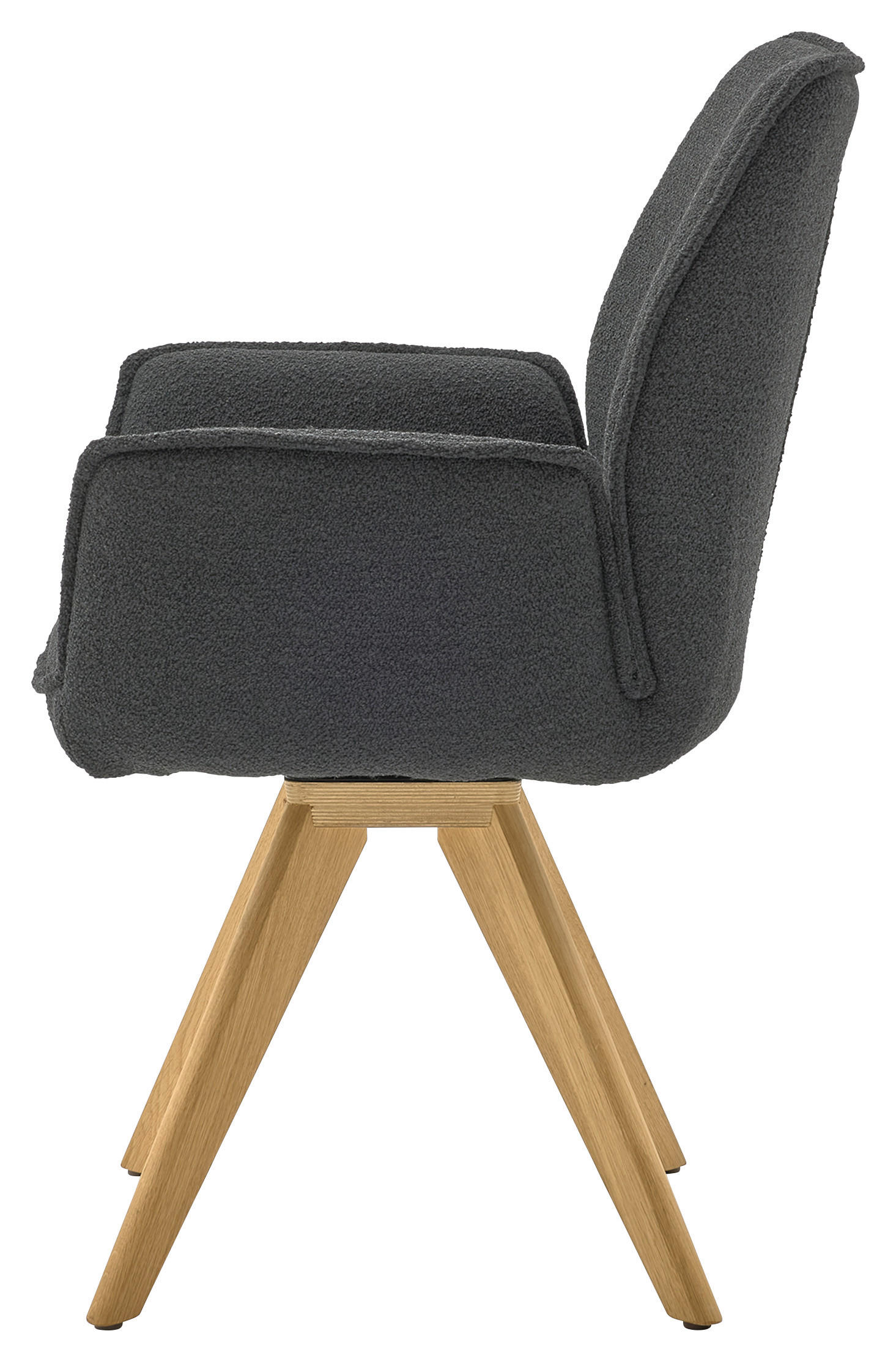 ARMLEHNSTUHL  in Bouclé  - Wildeiche/Eichefarben, Design, Holz/Textil (63/91/65cm) - Musterring