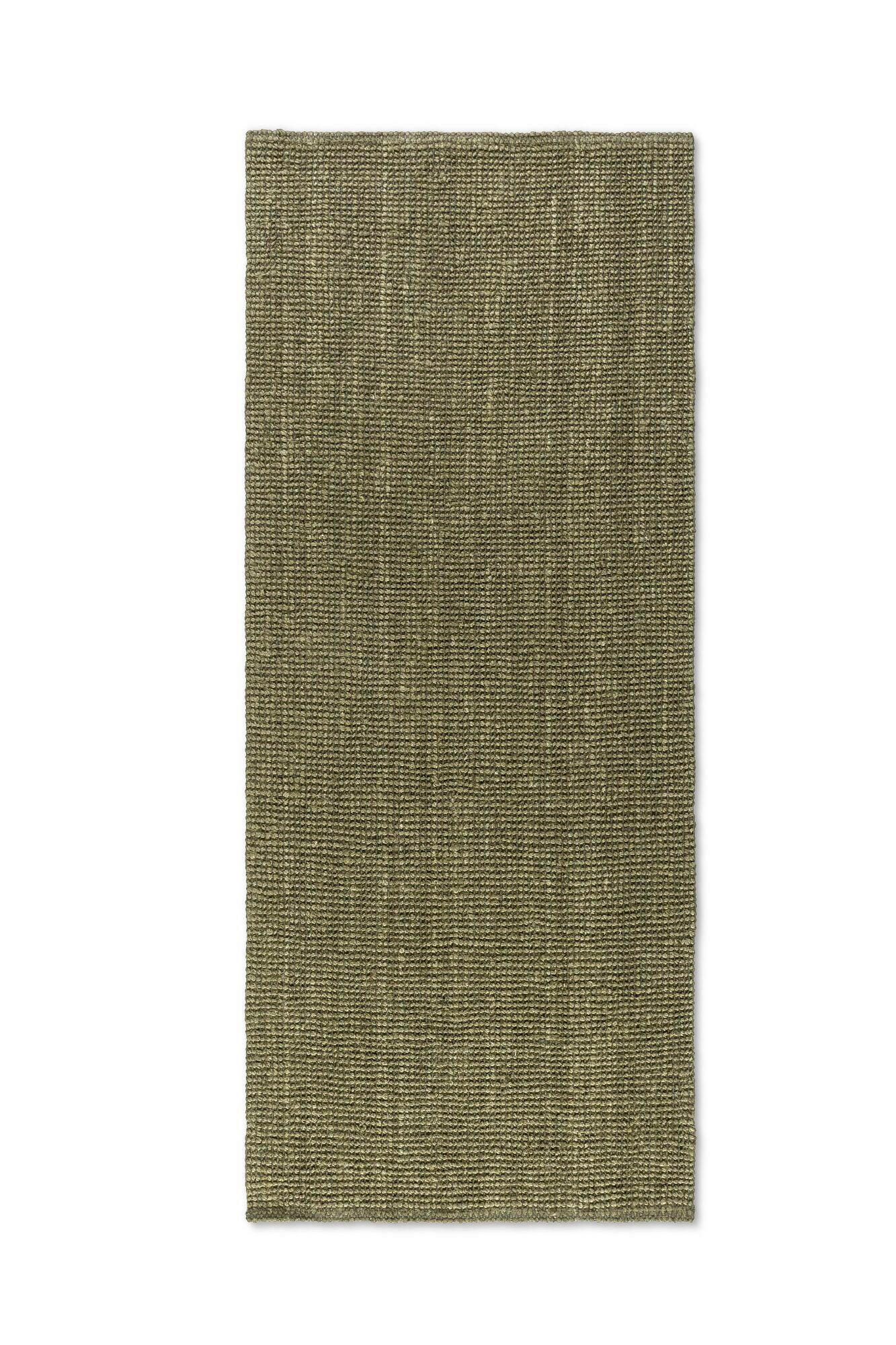 LÄUFER 80/200 cm Bouclé Olivgrün  - Olivgrün, Basics, Textil (80/200cm) - Linea Natura