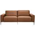 2,5-SITZER in Leder Cognac  - Cognac/Schwarz, Design, Leder/Metall (200/102/92cm) - Johann Jakob