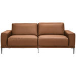 2,5-SITZER in Leder Cognac  - Cognac/Schwarz, Design, Leder/Metall (200/102/92cm) - Johann Jakob