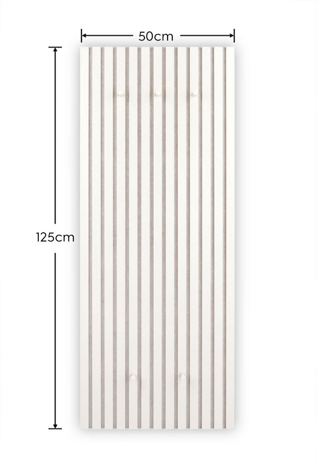 GARDEROBENPANEEL  in 50/125/7 cm  - Sandfarben, MODERN, Holzwerkstoff/Textil (50/125/7cm)