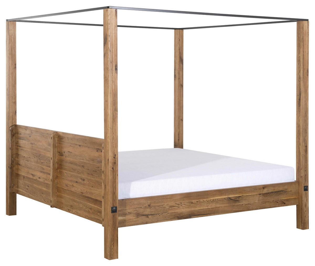 KREVET S BALDAHINOM    180/200 cm  - boje močvarnog hrasta, Moderno, drvo (180/200cm) - Livetastic