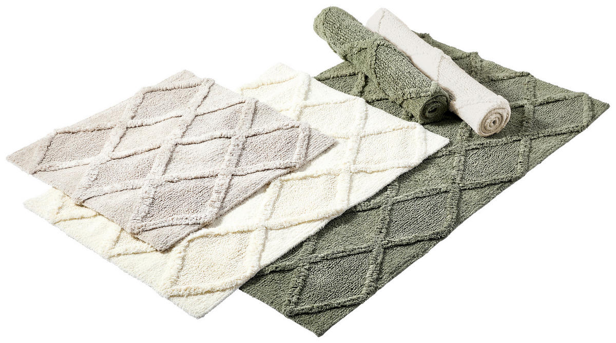 BADEMATTE Silberfarben 60/60 cm  - Silberfarben, Textil (60/60cm) - Esposa