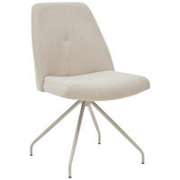 STUHL - Seidengrau/Naturfarben, Design, Textil/Metall (53/90/64cm) - Musterring