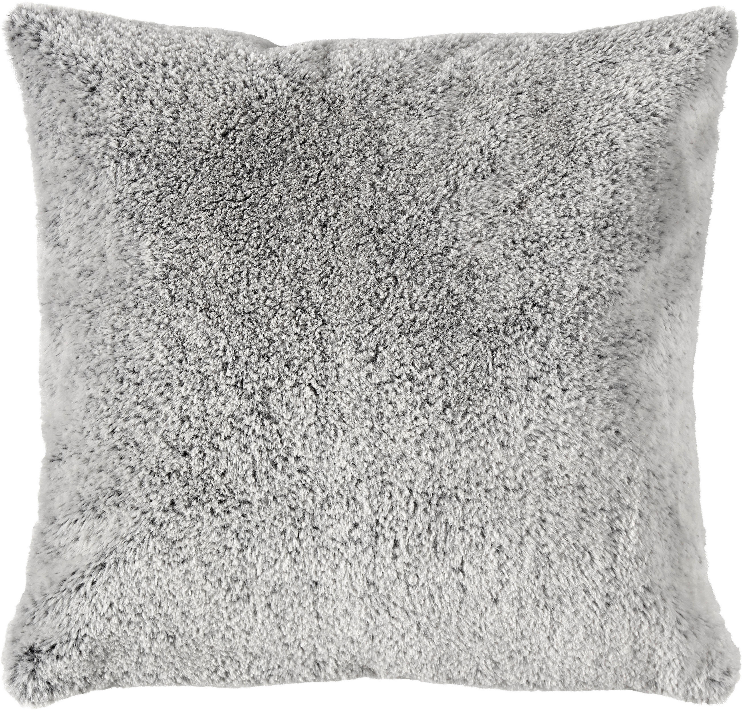 KOŽEŠINOVÝ POLŠTÁŘ 50/50 cm - šedá, Konvenční, textil (50/50cm) - Novel