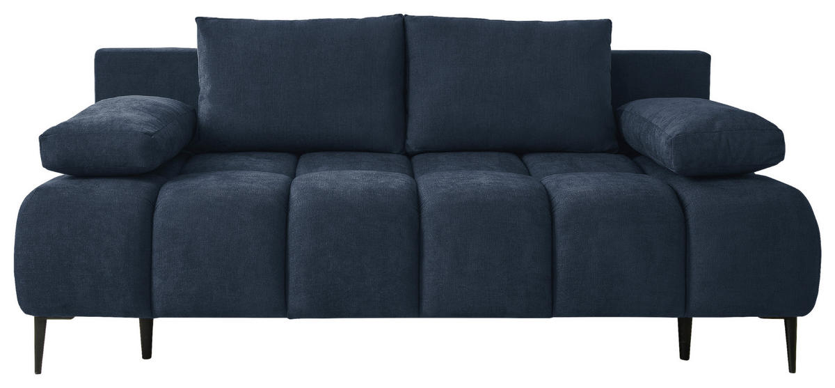 CANAPEA EXTENSIBILĂ textil albastru închis  - albastru închis/negru, Modern, metal/textil (204/90/95cm) - Hom`in