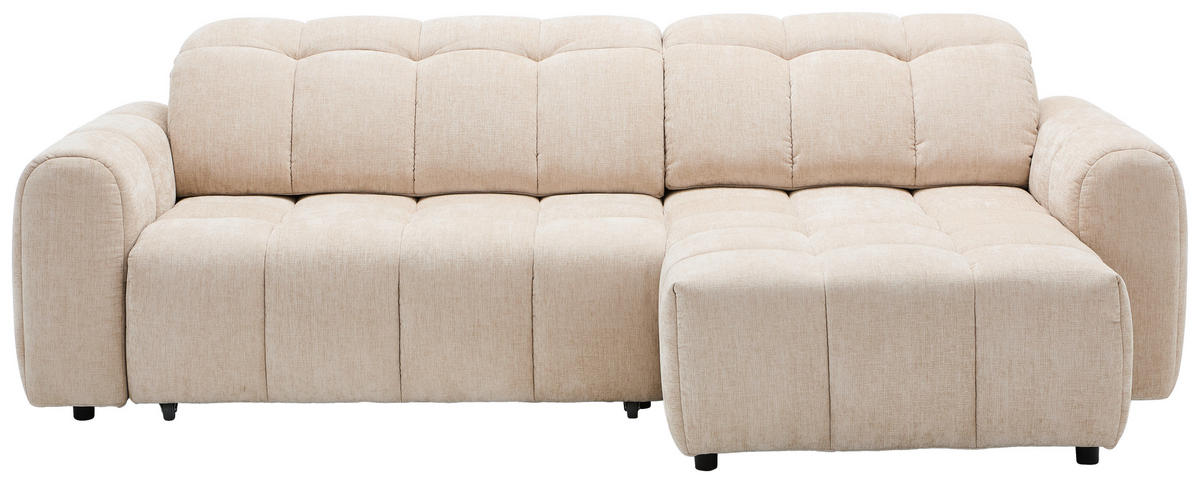 ROHOVÁ SEDAČKA, dřevo, kov, plast, textil, béžová - černá/béžová, Design, kov/dřevo (264/160cm) - Xora