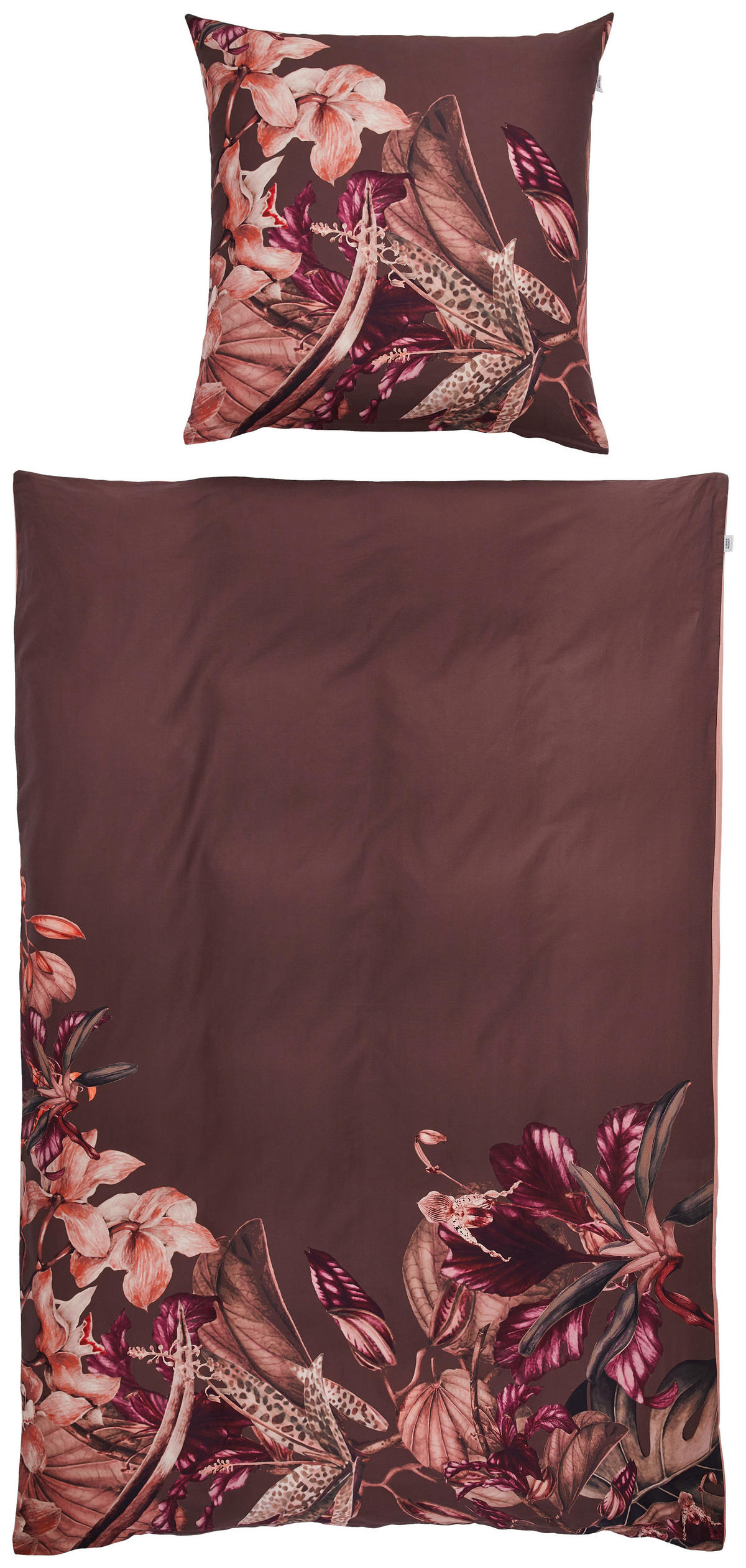 WENDEBETTWÄSCHE Satin 135/200 cm  - Rotbraun/Beere, Design, Textil (135/200cm) - Schöner Wohnen