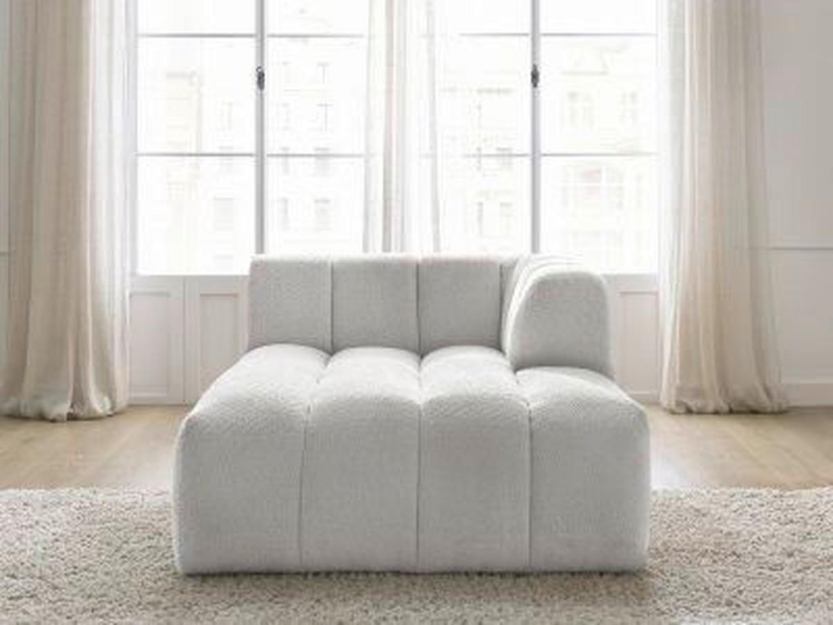 SOFAELEMENT ANNECY Bouclé Hellgrau  - Hellgrau/Schwarz, MODERN, Kunststoff/Textil (120/72/170cm)