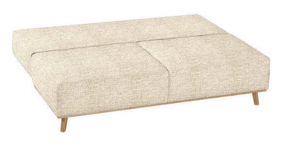 BOXSPRINGSOFA Carla  mit Stoffauswahl, Rücken echt Beige  - Beige, Design, Holz/Textil (203/97/107cm) - Dieter Knoll