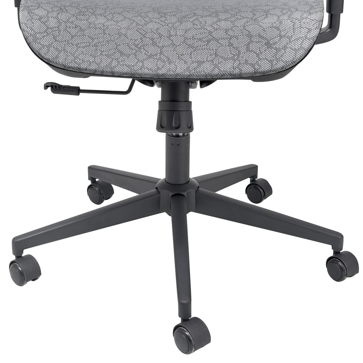 OTOČNÁ ŽIDLE, síťovina, tmavě šedá - černá/tmavě šedá, Lifestyle, kov/dřevo (66/124-132/64cm) - MID.YOU