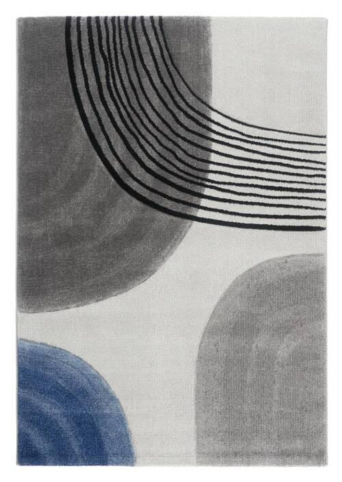 VÄVD MATTA Zen  - blå/grå, Klassisk, textil/plast (80/150cm) - Novel