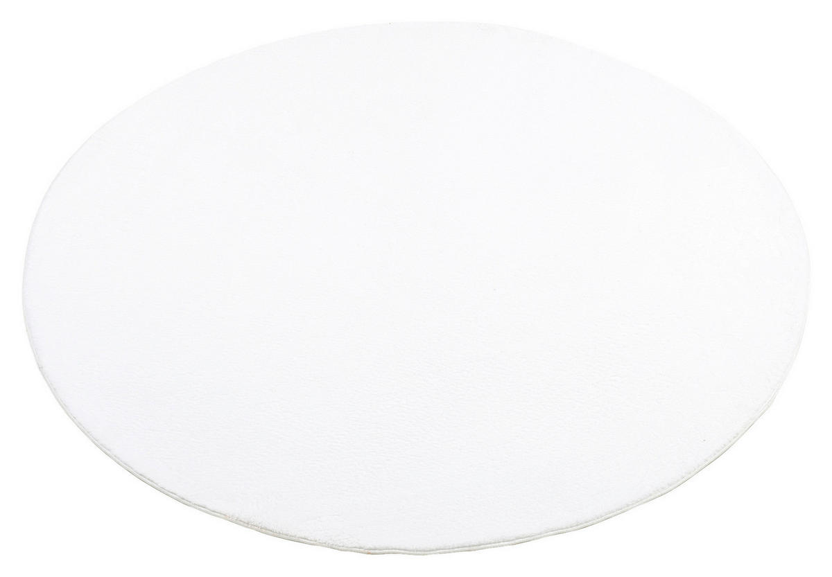 FELLTEPPICH 80 cm Blana Weiß rund  - Weiß, Basics, Textil (80cm) - Novel