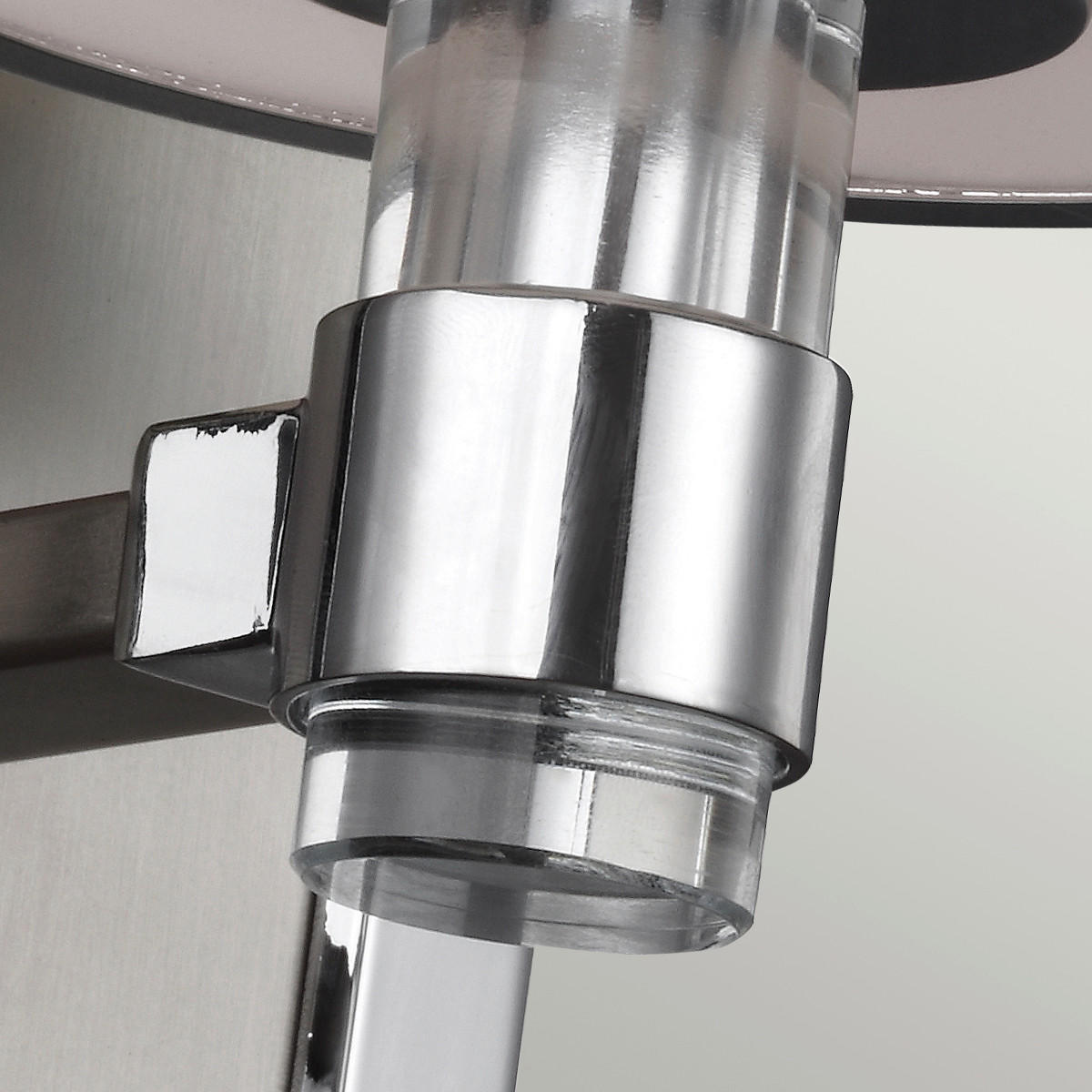 WANDLEUCHTE - Chromfarben/Nickelfarben, Konventionell, Glas/Metall (12,8/16,5/24,8cm) - Elstead Lighting