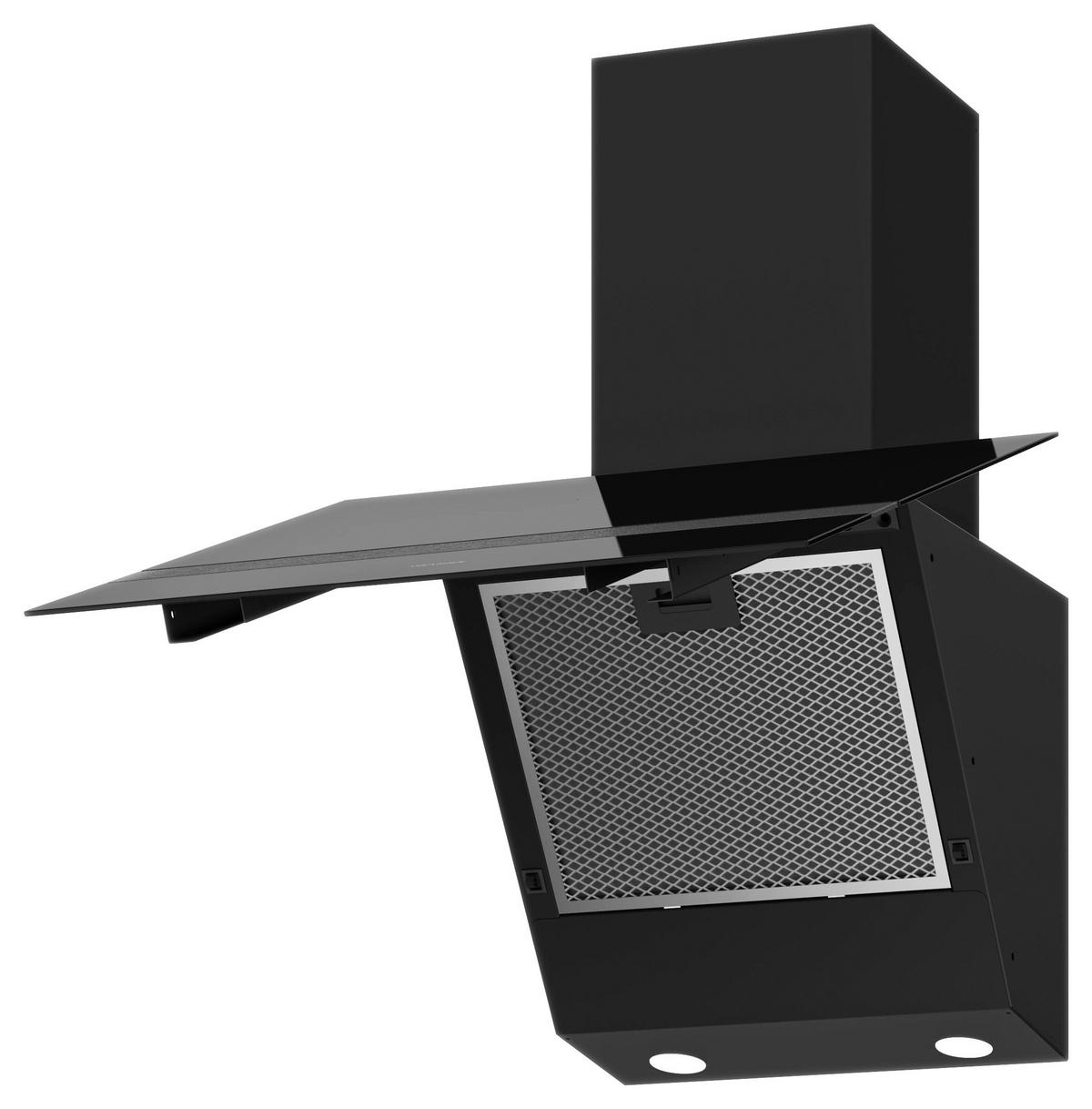 DUNSTABZUGSHAUBE ALIS60S2  - Schwarz, Basics, Glas/Metall (59,6/76,7-115,2/41,6cm) - Oranier