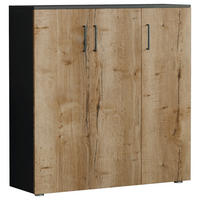 SCHUHSCHRANK Anthrazit, Wildeiche  - Wildeiche/Anthrazit, Basics, Holzwerkstoff/Kunststoff (120/120/38cm) - Moderano