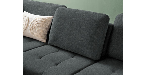 ECKSOFA in Struktur Dunkelgrau  - Dunkelgrau/Schwarz, Natur, Textil/Metall (233/288cm) - Valnatura