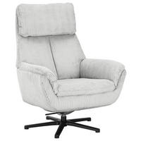 RELAXSESSEL Cord    - Creme/Schwarz, Design, Textil/Metall (79/108/89cm) - Beldomo Style