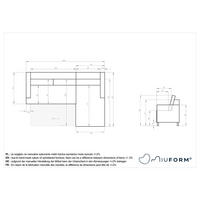KOTNA SEDEŽNA GARNITURA, šenilja terakota  - naravne barve/terakota, tekstil/les (235/157cm) - MID.YOU