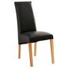 STUHL Lederlook Buchefarben, Schwarz  - Buchefarben/Schwarz, KONVENTIONELL, Holz/Textil (47/102/57cm) - Carryhome