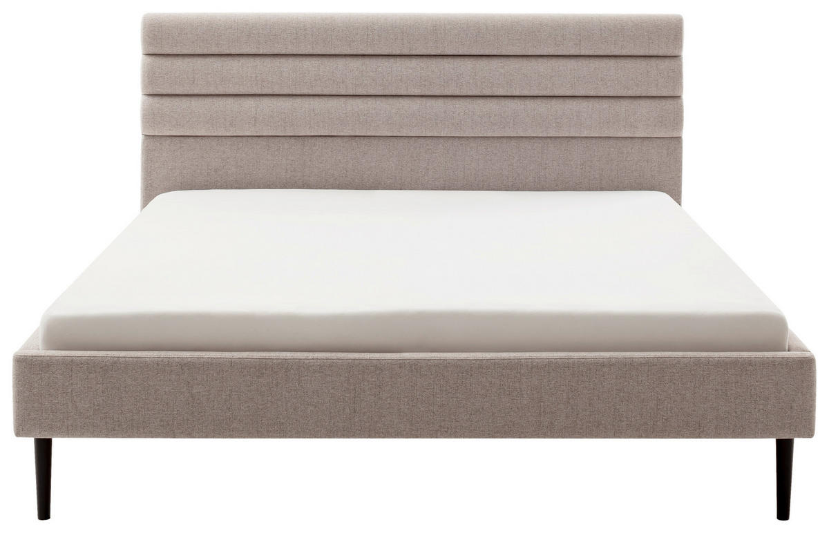 POLSTERBETT 180/200 cm  in Beige  - Beige/Schwarz, MODERN, Textil (180/200cm) - MID.YOU