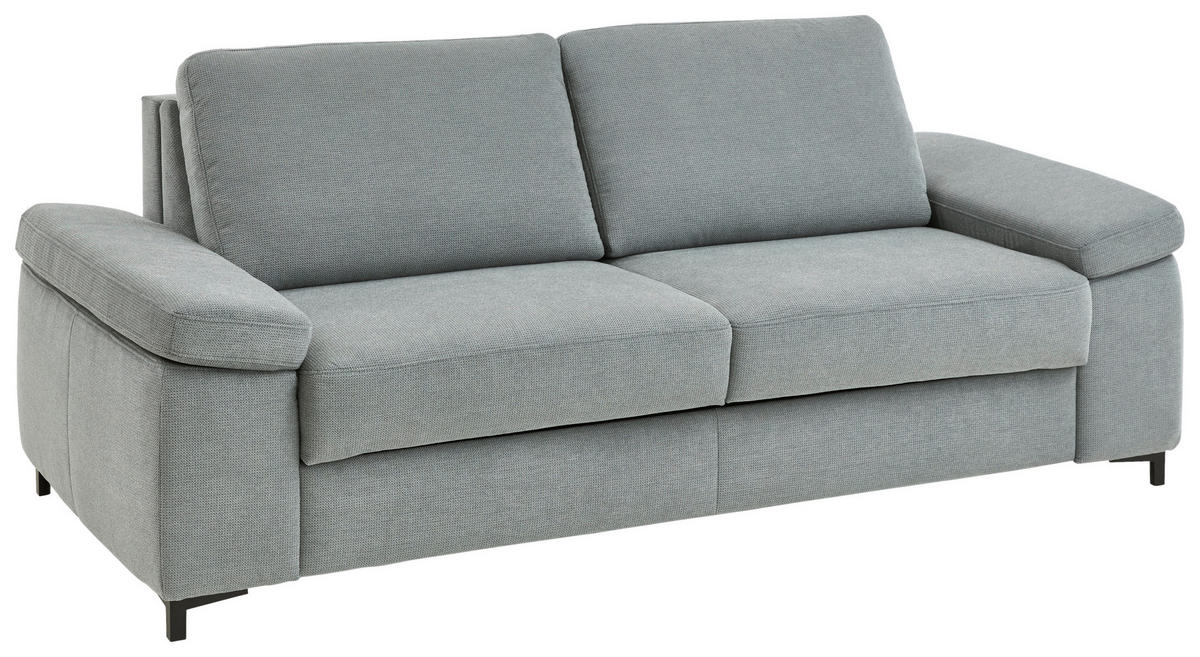 SCHLAFSOFA Mikrofaser Grau  - Schwarz/Grau, KONVENTIONELL, Textil/Metall (212/87/103cm) - Dieter Knoll