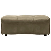 HOCKER Echtleder Grün - Schwarz/Grün, Design, Leder/Metall (100/55cm) - Hülsta Sofa