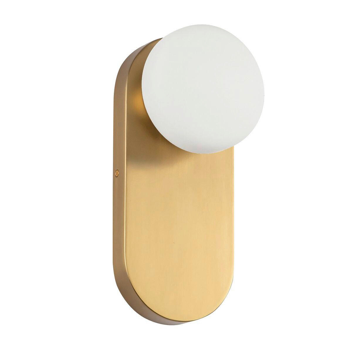 WANDLEUCHTE Alora Mood 32/14,2/12,1 cm  - Goldfarben, Design, Glas/Metall (32/14,2/12,1cm) - Elstead Lighting