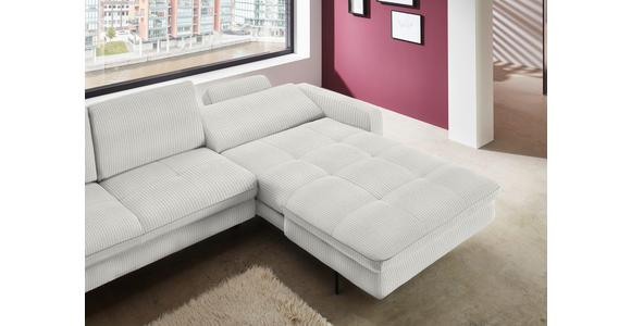 ECKSOFA Beige Cord  - Beige/Schwarz, Design, Textil/Metall (302/178cm) - Carryhome