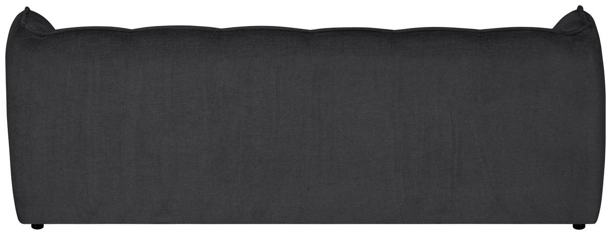 3-SITZER-SOFA LIVOLI in Chenille Grau  - Schwarz/Grau, Design, Kunststoff/Textil (217/70/94cm) - MID.YOU