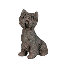 DEKOR KUTYA - szürke, Basics, fém (16/26/34cm)