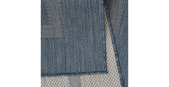 FLACHWEBETEPPICH 120/120 cm Relax  - Blau, Basics, Textil (120/120cm) - Novel