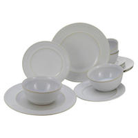 KOMBISERVICE ANTIQUE OFFWHITE 12-teilig  - Weiß, Basics, Keramik - Creatable