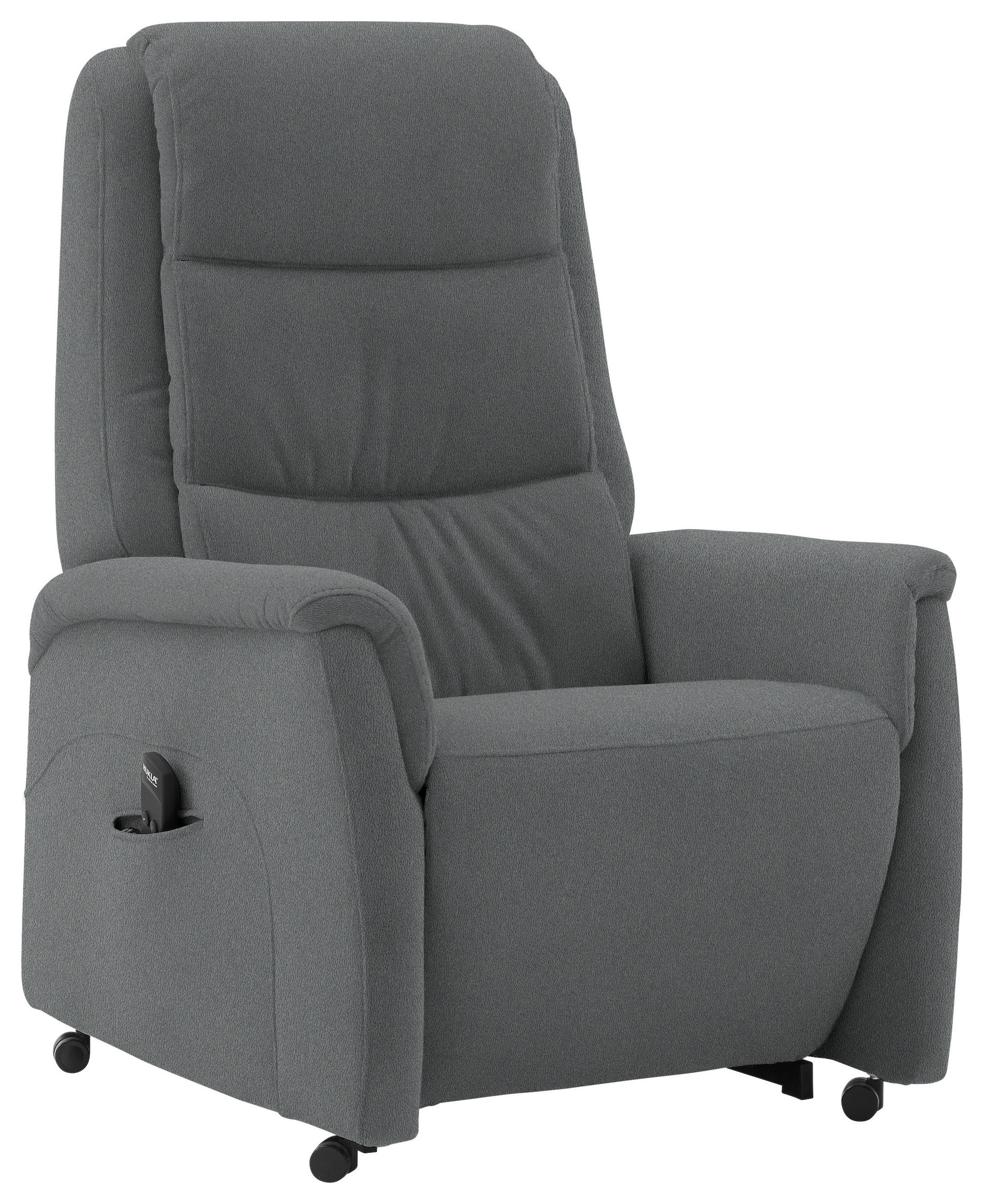 FERNSEHSESSEL Mikrofaser Grau  - Schwarz/Grau, Konventionell, Kunststoff/Textil (70/107/88cm) - Livetastic