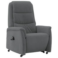 FERNSEHSESSEL Mikrofaser Grau  - Schwarz/Grau, Konventionell, Kunststoff/Textil (70/107/88cm) - Livetastic