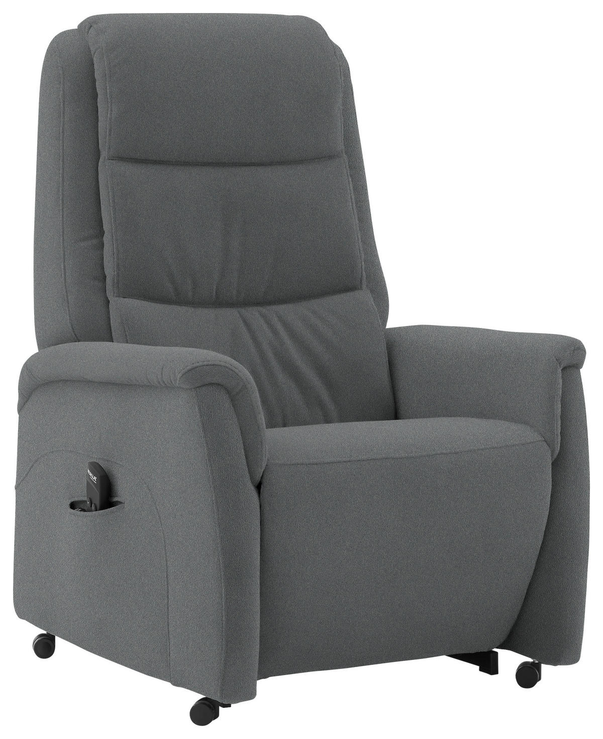 FERNSEHSESSEL Mikrofaser Grau  - Schwarz/Grau, Konventionell, Kunststoff/Textil (70/107/88cm) - Livetastic