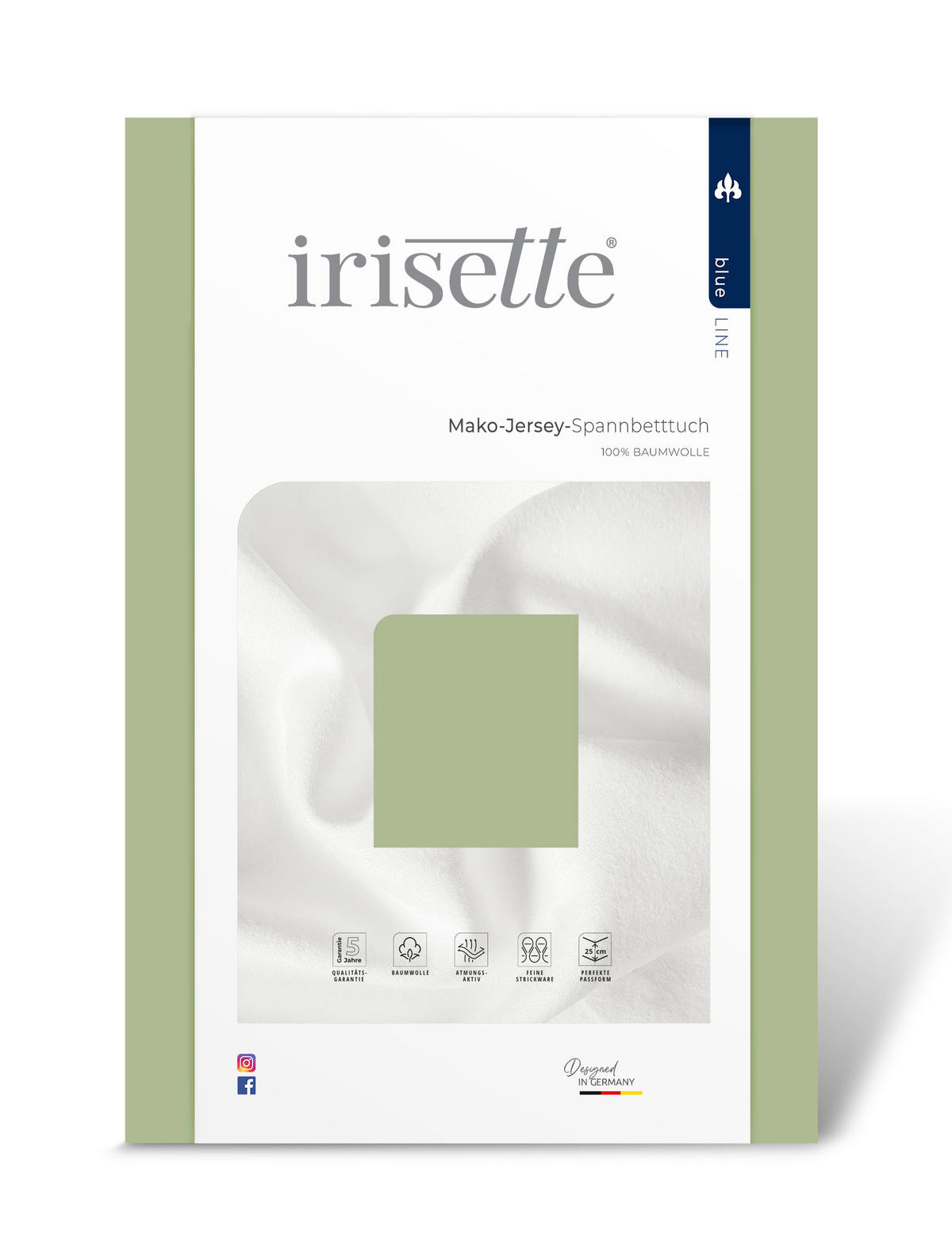 SPANNBETTTUCH Jersey 150/200 cm  - Grün, KONVENTIONELL, Textil (150/200cm) - Irisette