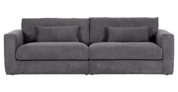 BIGSOFA Cord Dunkelgrau  - Dunkelgrau/Schwarz, KONVENTIONELL, Kunststoff/Textil (260/66/115cm) - Carryhome