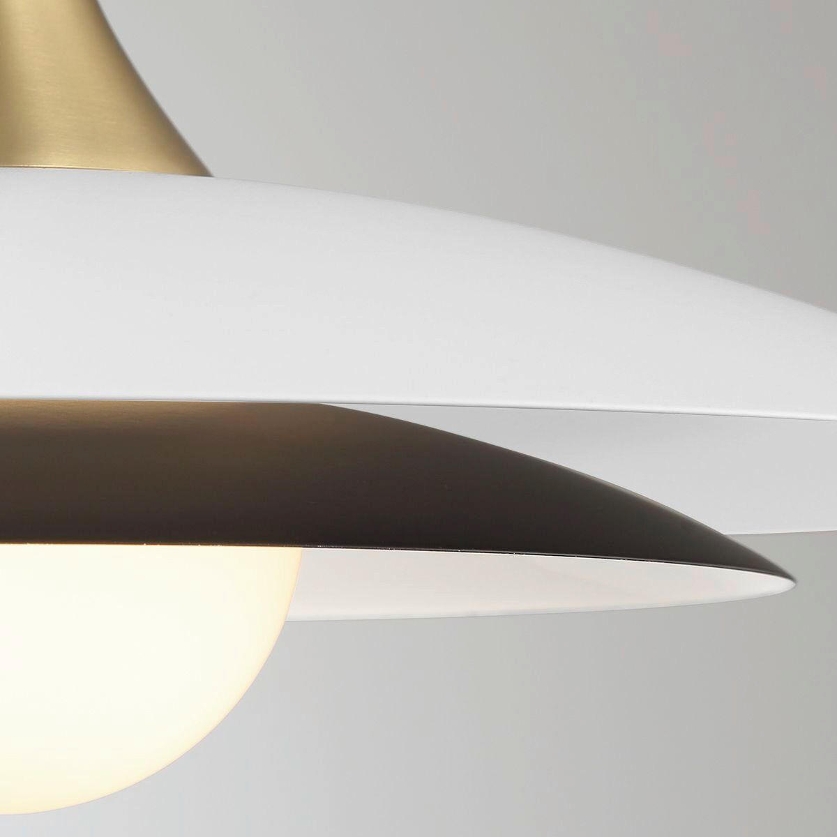 LED-PENDELLEUCHTE 46/75 cm  - Weiß, KONVENTIONELL, Glas/Metall (46/75cm) - Elstead Lighting
