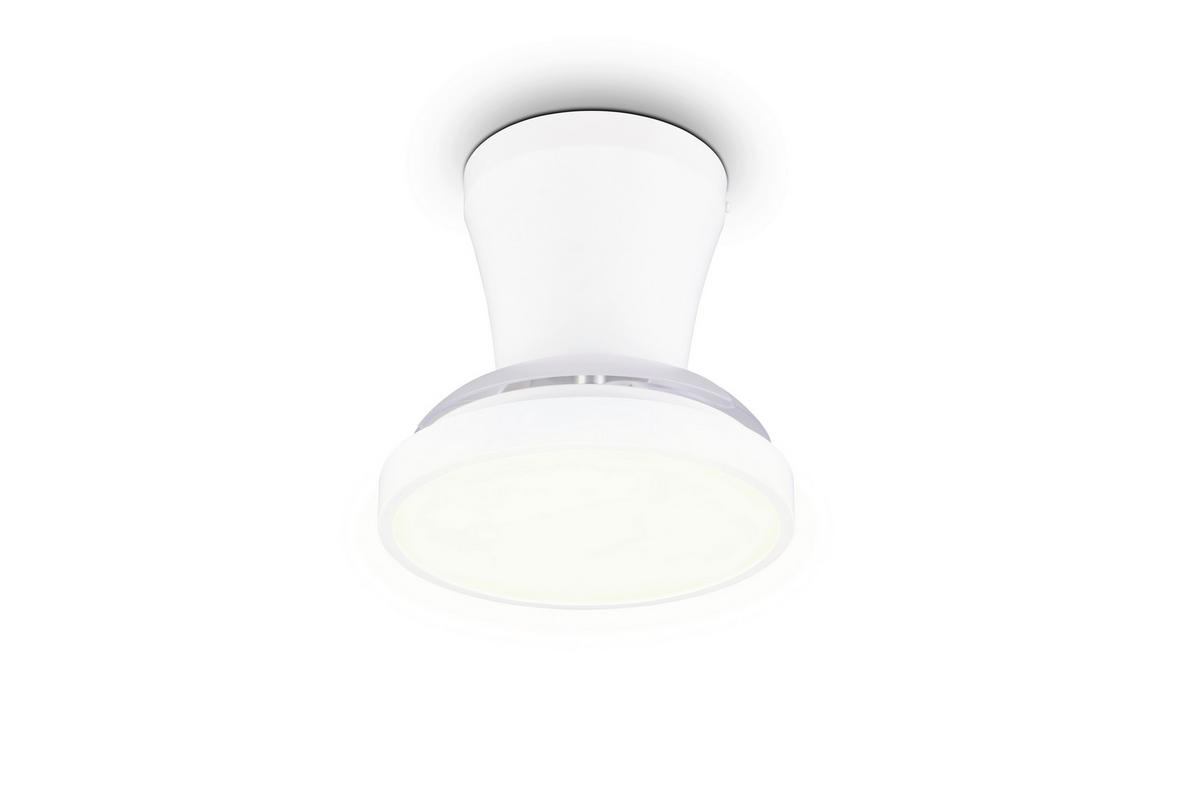 DECKENVENTILATOR - Klar/Weiß, Design, Kunststoff/Metall (30/2cm)