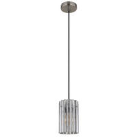 HÄNGELEUCHTE 11.5/120 cm    - Klar/Nickelfarben, Design, Glas/Metall (11.5/120cm) - Globo