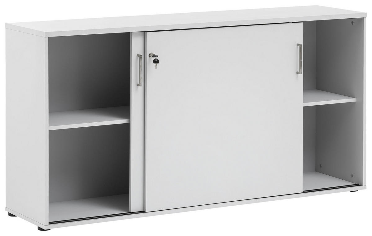 AKTENSCHRANK Hellgrau  - Hellgrau, KONVENTIONELL, Holzwerkstoff (160/84,2/41cm) - MID.YOU