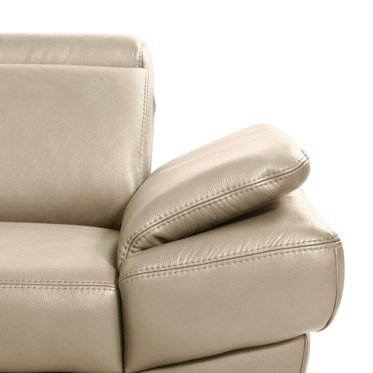 ECKSOFA Grau Echtleder Lederlook Bettkasten, Schlaffunktion, Rücken echt, Armteilverstellung, Kopfteilverstellung  - Schwarz/Grau, Design, Leder/Textil (211/264cm) - Livetastic