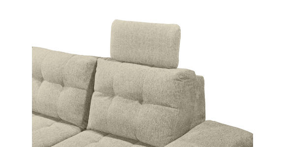 WOHNLANDSCHAFT Beige Webstoff  - Beige/Schwarz, KONVENTIONELL, Kunststoff/Textil (218/324/170cm) - Carryhome