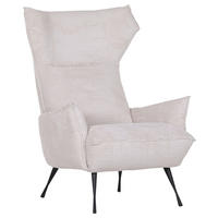 OHRENSESSEL 83/110/92 cm  in Cord Beige  - Beige/Schwarz, KONVENTIONELL, Textil/Metall (83/110/92cm) - MID.YOU