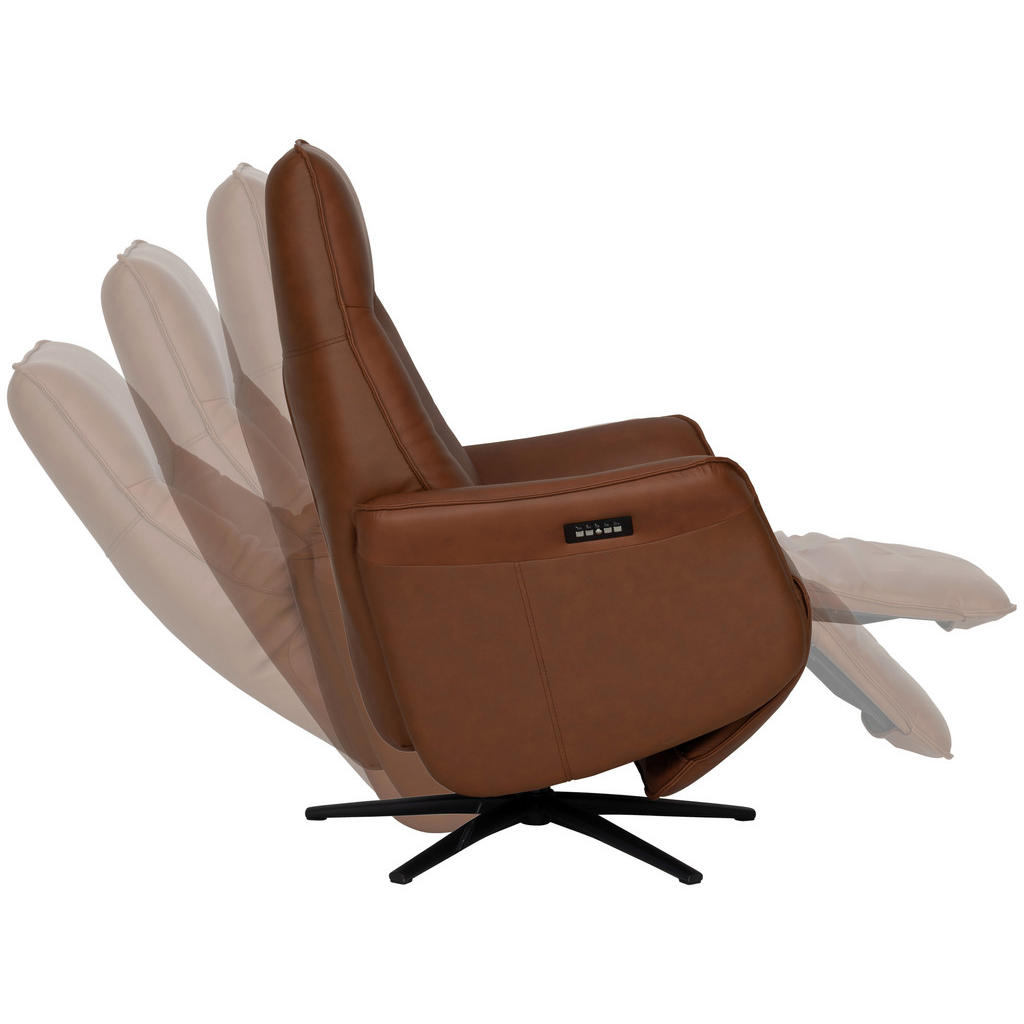 Thumbnail - Livetastic Relaxsessel, Kupfer, Holz, Metall, Textil, Leder, Echtleder, Büffelleder, Eukalyptusholz, Sperrholz, 79x110x8...