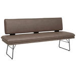 SITZBANK in Metall, Textil Braun, Schwarz  - Schwarz/Braun, Design, Textil/Metall (195/91/65cm) - Dieter Knoll